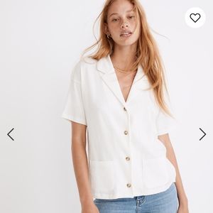 Madewell Knit Lightspun Camp Shirt Size Small NWT